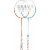 WISH ALUMTEC 55K badmintono rakečių rinkinys, mėlynas + oranžinis +