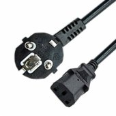 Power cable Schuko - C13 1m black