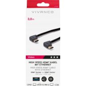 Cable HDMI - HDMI 3m angeled (47107)