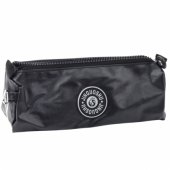 School Pencil Case Organizer Single Compartment Black 21.5cm