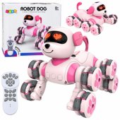 Remote-Controlled RC Robot Dog – 8 Wheels, 360° Drifts & Stunts – Pink