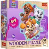 Puzzle – 50 – Wooden Contour – Happy Pack of Puppies – Wesoła gromadk