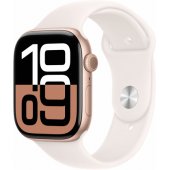 Watch Series 10 Cellular 46mm Rose Gold/ Light Blush Band - S/ M