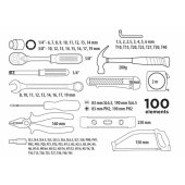 "Top Tools 1/ 4"", 3/ 8"" tool set, 100 pieces"