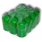 Candles Dark Green Ø4x8.5cm 12pcs