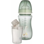 Anti-Colic Bottle 240 ml GOOSE with milk powder container 35/ 245 Green