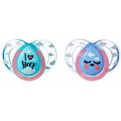 Soother Silicone 6-18m Night Time 433661 2pcs