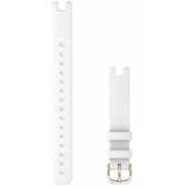 Leather band Long White/ gold