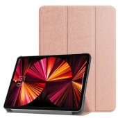 Trijų dalių ekologiškos odos dėklas-stovas Apple iPad/ Air/ Air2 9.7®®, rožinio aukso spalvos
