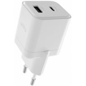 GaN PD QC ATC-01-20WAC 1x USB-C 1x USB-A 20W White