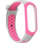 Dirželis Xiaomi Mi Band 3/ 4 rožinės ir pilkos spalvos