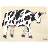 Viga Toys VIGA Montessori Wooden Puzzle Cow with Pins