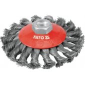 Yato wheel brush with threaded braided wire 100mm YT-4763