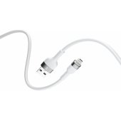 Forever Flexible USB–Lightning kabelis, 1,0 m, 2.4A, baltas