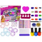 LeanToys nagų dažymo rinkinys, nagų lipdukai, trafaretai, Broc.