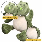 Pliušinis talismanas-minkštas žaislas, krokodilas, žalias, 25cm