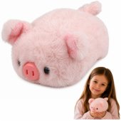 Rožinė minkšta pliušinė paršelio talismano miegojimo žaislas, 16 cm
