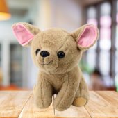 Plush Mascot Cuddly Toy Small Dog Chihuahua Beige 22cm