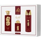 _8439298 Lattafa Perfumes Ansaam Gold dovanų rinkinys EDP 100 ml, dezodoranto purškiklis 20