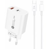 A6MaxL 20W USB-A/ C + Cable USB-C/ Lightning 1m White