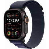 49mm Navy Alpine Loop - Small - Black Titanium Finish