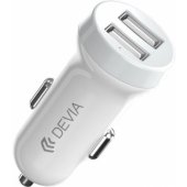 Smart series car charger suit for Lightning (5V3.1A,2USB) white