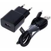 MXTC-01 1x USB 2.1A Black + microUSB