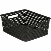 Basket Jute Black 35x30x13cm