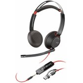 Blackwire 5220 Stereo USB-C Headset +3.5mm Plug +USB-C/ A Adapter