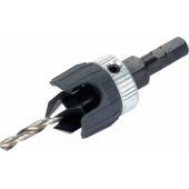 Wolfcraft 2544000 – varžtų įsukimo pradžios įrankis su įgilintuvu ir gylio ribotuvu, 3,2–12 mm