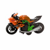 Motorcycle To Assemble Screw Metal 1:14 DIY Orange-Green