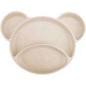 Silikoninė lėkštė su siurbtukais BEAR 51/ 401 kreminė
