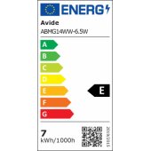 E14, G45, 6,5 W, 806 lm, 3000 K šiltai balta