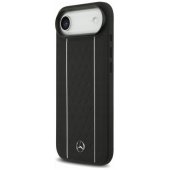 Leather Star Pattern Stripes MagSafe Case iPhone Air Black