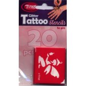 TyToo TYTOO princesės tatuiruočių trafaretų rinkinys, 21 vnt.