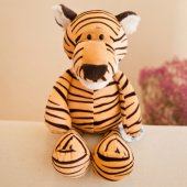 Pliušinis tigro talismanas, dryžuotas minkštas žaislas, 25cm