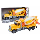 Yellow Concrete Mixer Truck With Friction Drive Light and Sound Effect