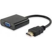 Adapter HDMI - D-Sub (VGA) + Jack 3.5mm black (1190