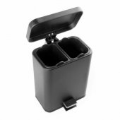 LA035235BLKFEU7 5-Litre Dual Compartment Bin – Black