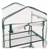 Mini šiltnamis balkonui, 4 metalinės lentynos, PVC plėvelė, 69 x 49 x 157c