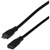 USB 3.2 Gen2 10Gbit 3A Type C - C Extension cable (passive) 1m Black