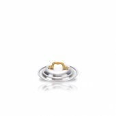 4951 Academy Class Aluminum Lid With Cast Brass Knob 14cm