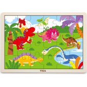 Viga Viga 51460 Puzzle on board 24 elements - dinosaurs
