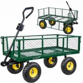 Foldable Garden Transport Cart Steel Trailer 200 kg