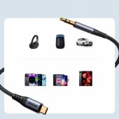 stereo audio cable AUX 3.5 mm mini jack - USB-C DAC