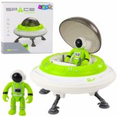 Ufo Spaceship Astronaut Figure Lights Sounds Green