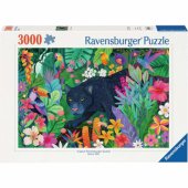 Ravensburger dėlionė Panther in the Blooming Jungle (3000 dalių)