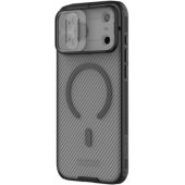 CamShield Pro magnetinis kietas dėklas iPhone 17 Pro Max, skaidrus juodas