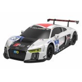 Automobilis R/ C 1:24 nuotoliniu būdu valdomas sportinis AUDI R8 LMS, baltas ir juodas