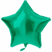 Folinis balionas „Star“ 48cm matinės žalios metalinės spalvos
